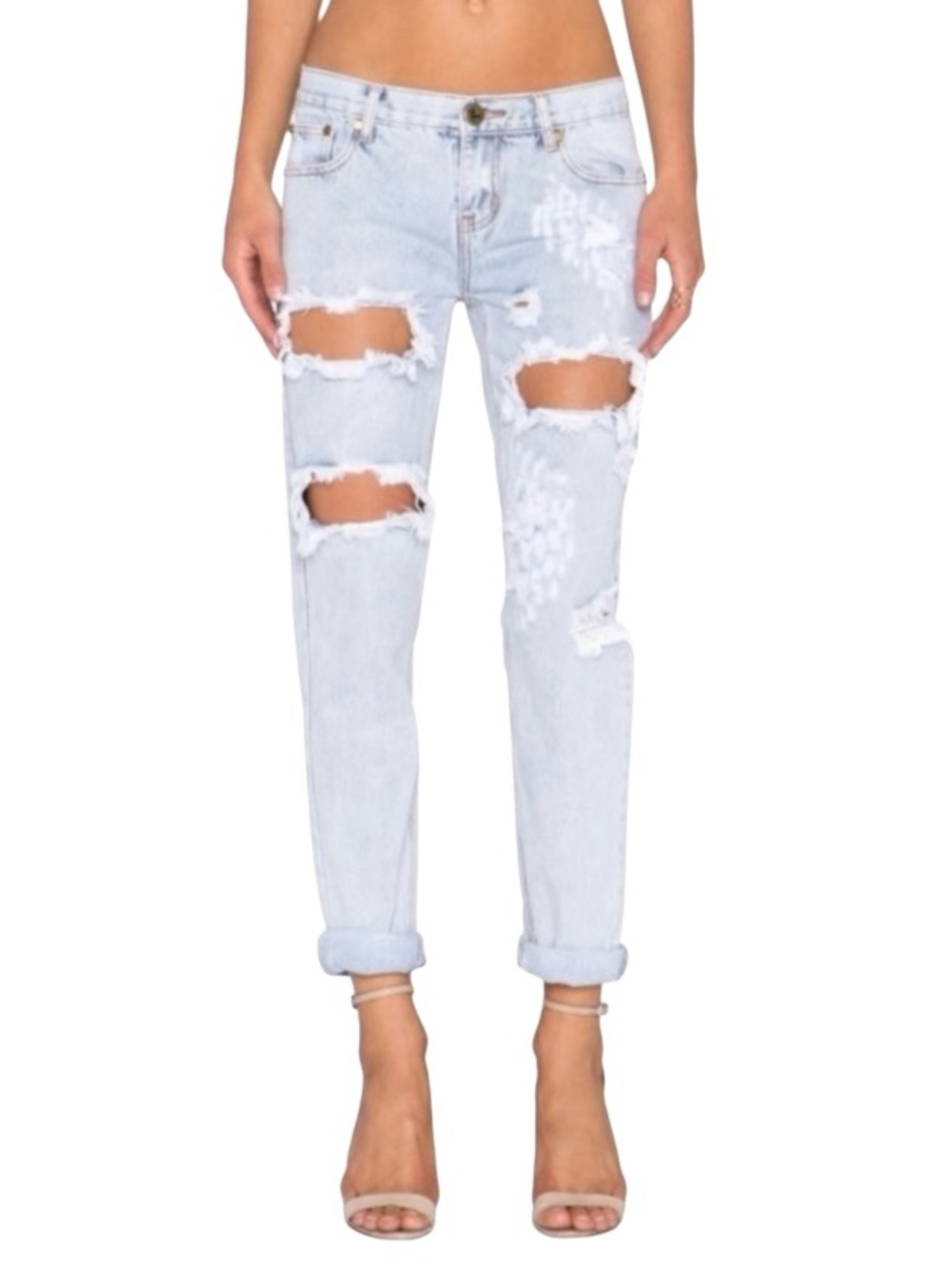 NWOT ONE By ONE TEASPOON Awesome Baggies Jeans in Light Blue Wash, Size 28